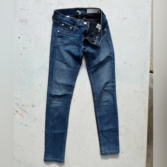 Women's Rag & Bone Jeans Blue Joshua 26 Slim Stretch Skinny Ankle City Classic - Picture 1 of 11